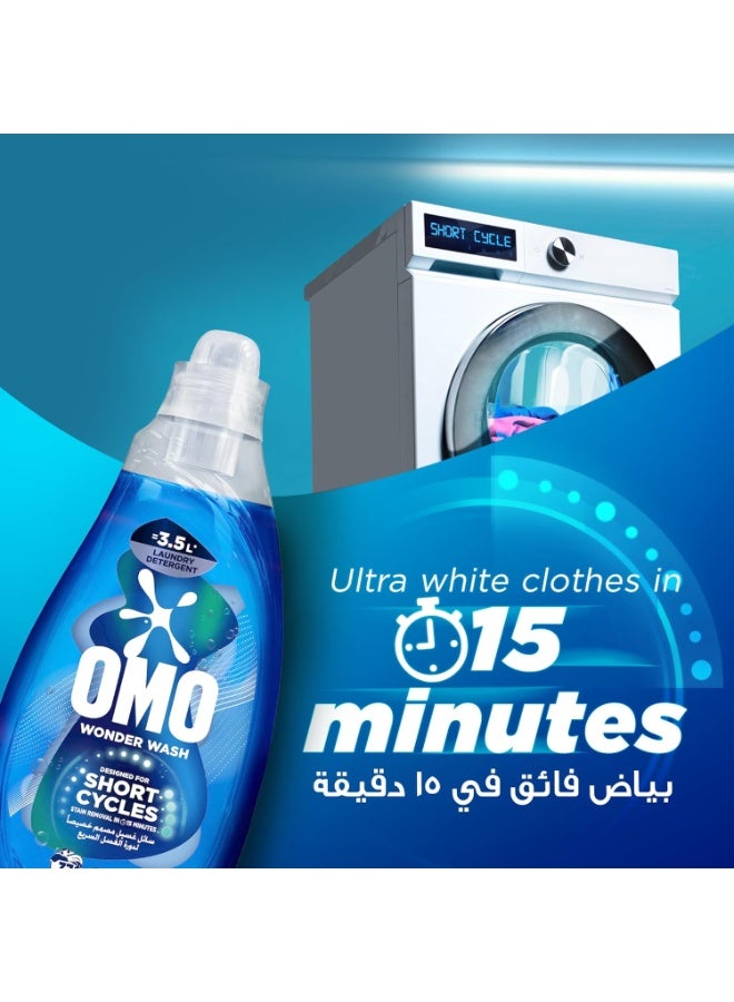 Omo Wonder Wash Liquid Laundry Detergent Ultra White Stain Removal In 15Mins 1.48L - Image 3